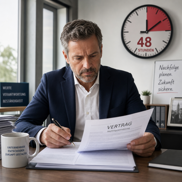 Nachfolge sichern: Unternehmer prüft Verträge