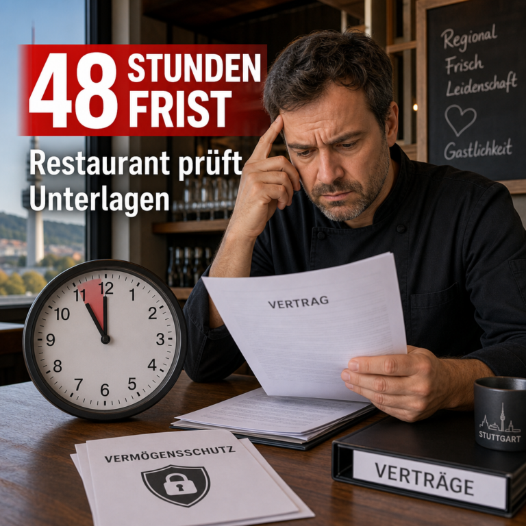 48 Stunden Frist Restaurant prüft Unterlagen