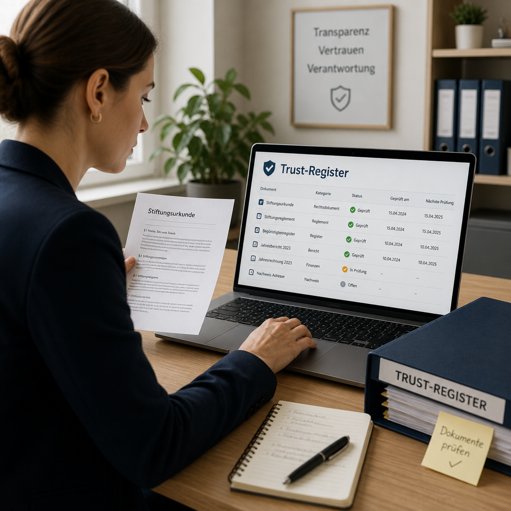 Trust-Register Dokumente prüfen