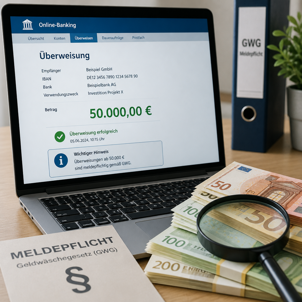 Überweisung 50.000€ und Meldepflicht