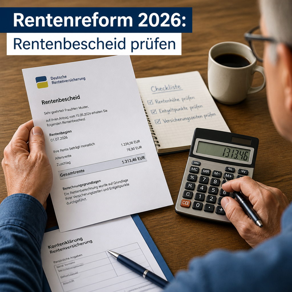 Rentenreform 2026: Rentenbescheid prüfen